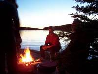 Relaxing by a Campfire
