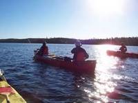 Relaxing Lake Canoeing
