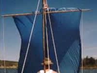 Sailing with a rigged canoe