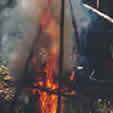 Signal Fire on Wilderness Survival Summer Field Session