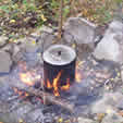 Cooking Over a Fire on Wilderness Survival Summer Field Session