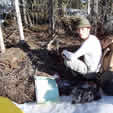 Taking a Break during the Winter Trek