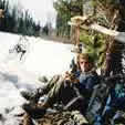 Relaxing on the Wilderness Survival Winter Field Trek