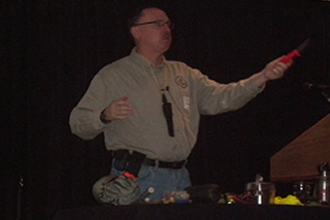 Bruce Zawalsky Speaking about Wilderness Survival at a Safety Conference
