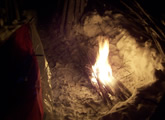 Shelter Building in Winter