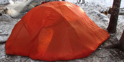Parachute Shelter in Winter