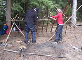 Completing a Tripod Lean-to