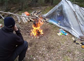 Cooking at a Survival Camp 