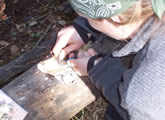 Using a Striker to Light a Fire
