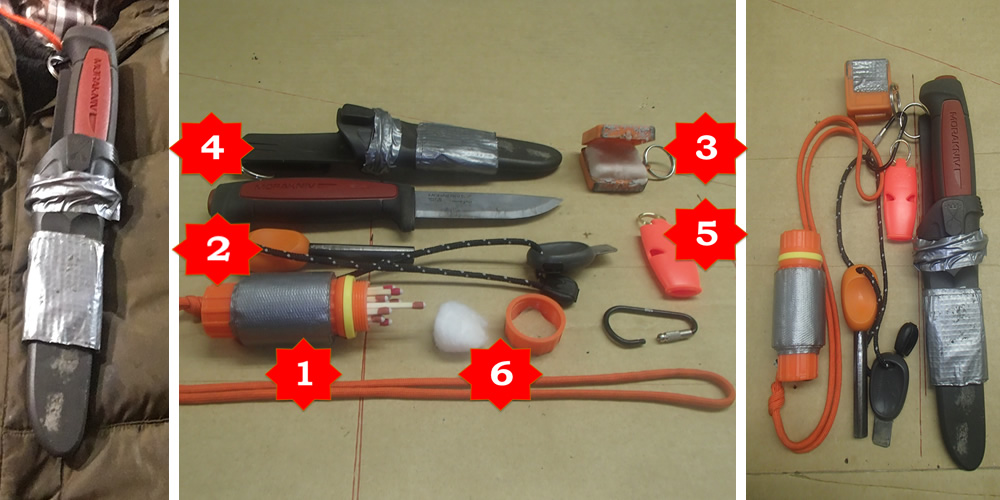 Survival Kit on a String Layout