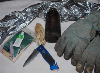 Some of the Survival Items Carried by Trina and David