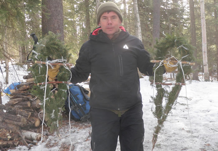 Well-made Pair of Improvised 15-Minute Snowshoes