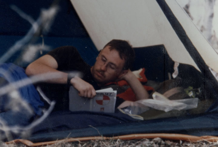Relaxing in my Tent
