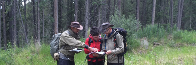 Map Work During the Navigation Mountain Session