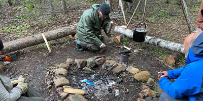 Learning a new Survival Skill, splitting wood with a Knife