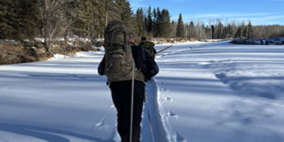 Moving between Camps on the Winter Survival Trek