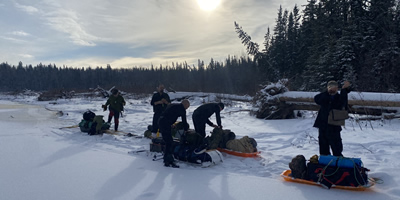 Cooking on the Winter Survival Trek