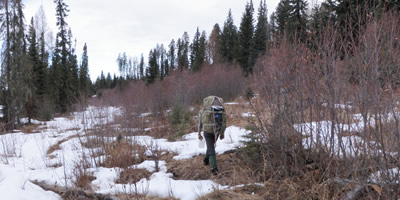 Moving between Camps on the Winter Survival Trek