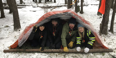 Single Supershelter built on Course